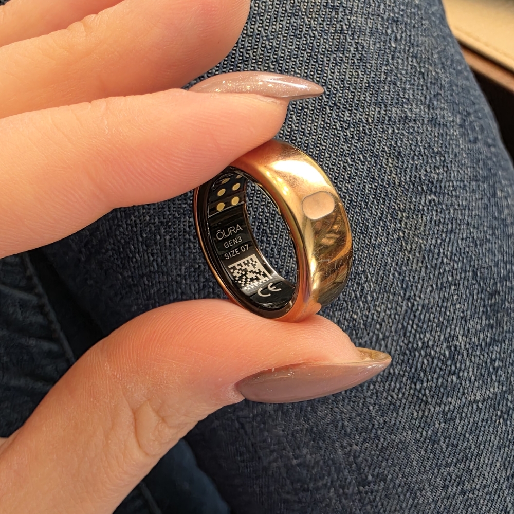 Oura Ring Gen3 Smart Ring - Rose Gold Finish Size 7